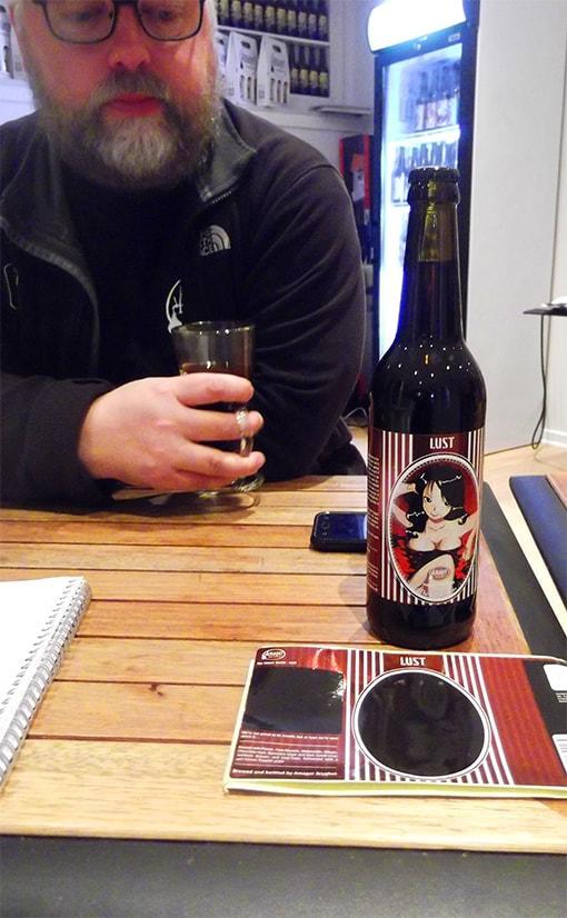 Original label for Lust (up), and the censored one, just for the Swedish market (down)