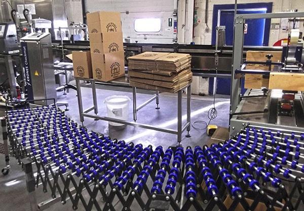 One section of the bottling line at De Molen