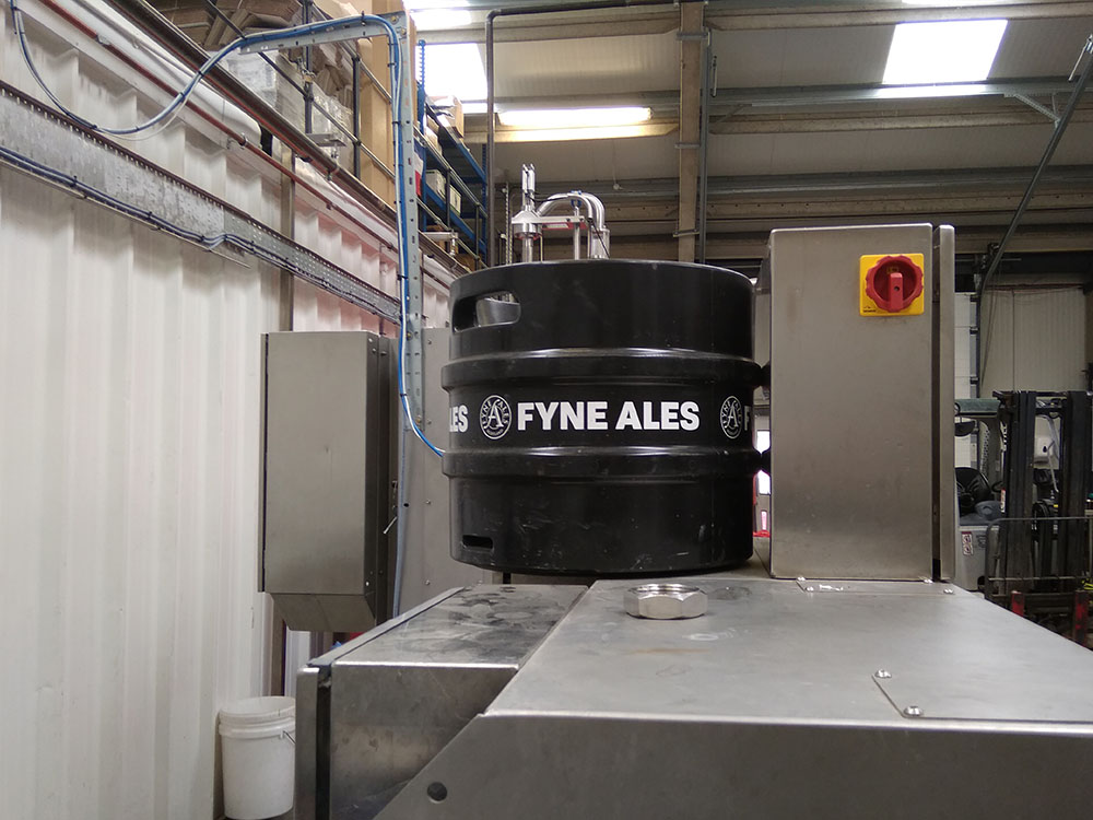 Inside Fyne Ales new brewery.