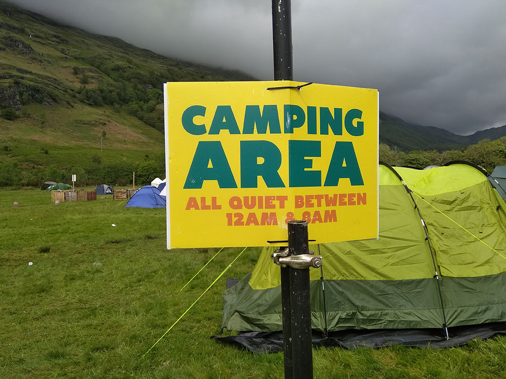 Camping area at the Fynefest.