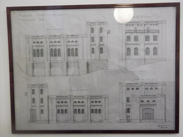 Sketch of the old brewery at Grimstad